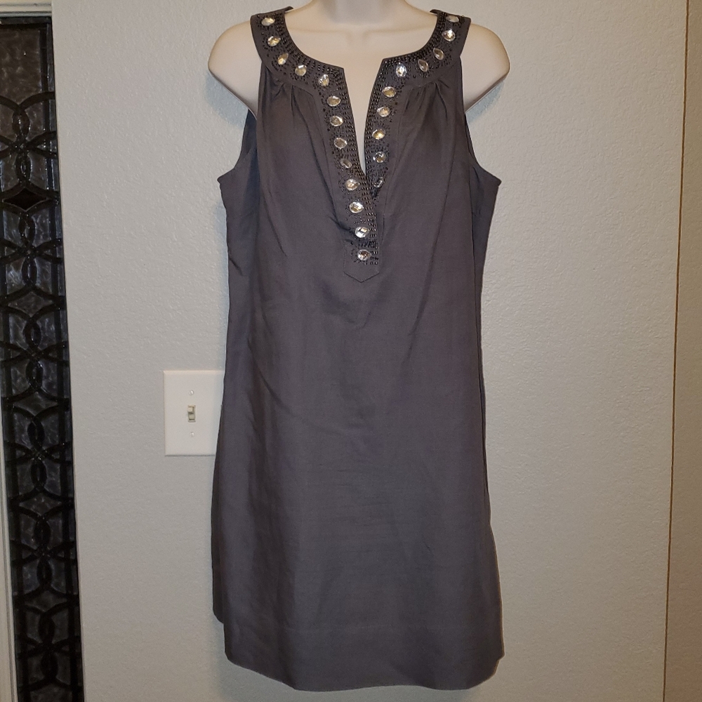 NY & Co Embellished Linen Sheath